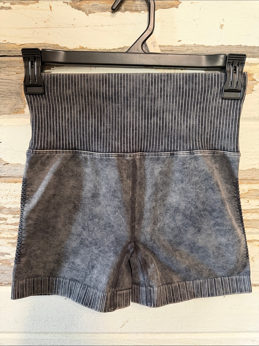 Zenana Outfitters High-Waist Charcoal Ribbed Bike Shorts